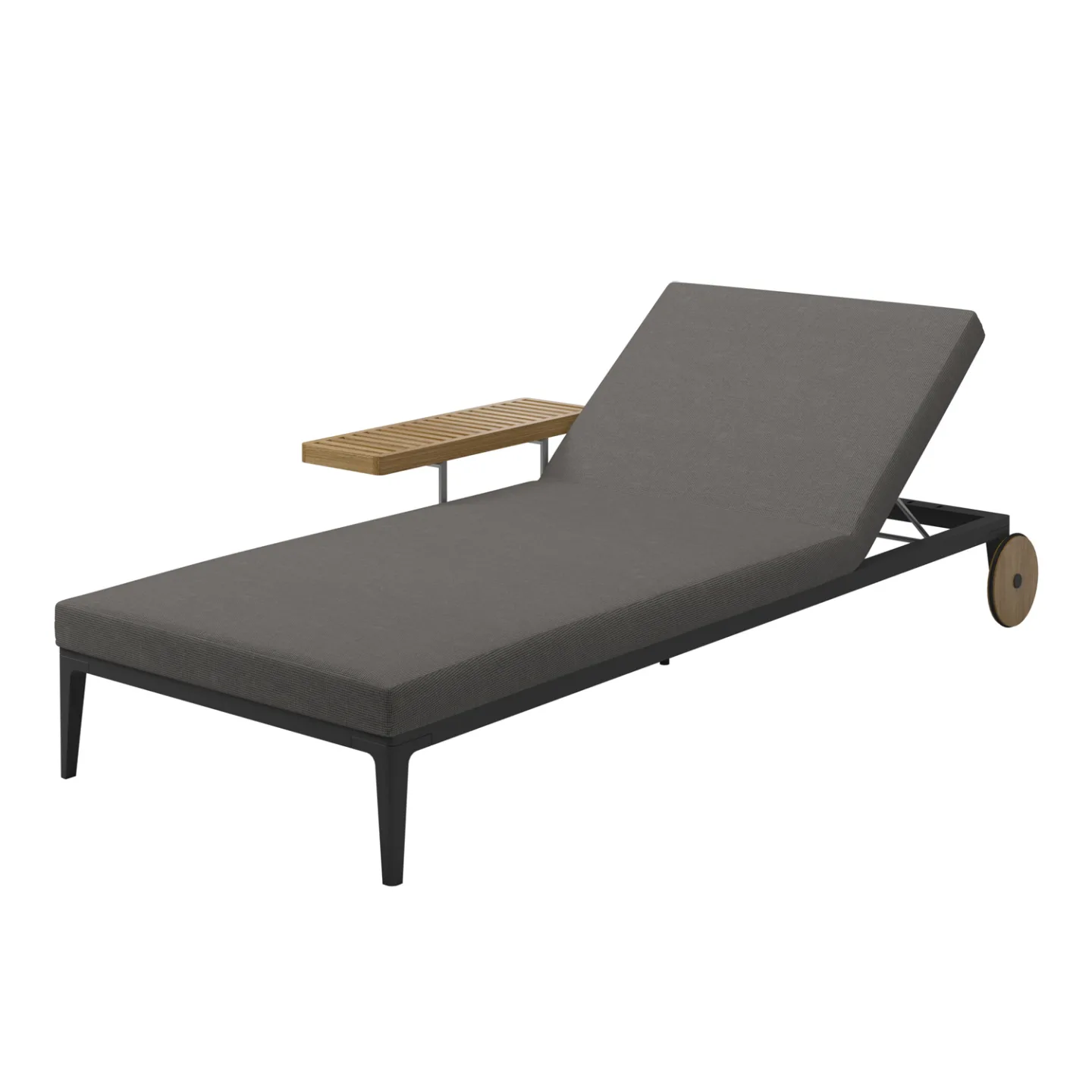 Gloster - Grid Lounger, Frame Meteor, Kat.C Robben Charcoal - Solsängar - Henrik Pedersen - Metall
