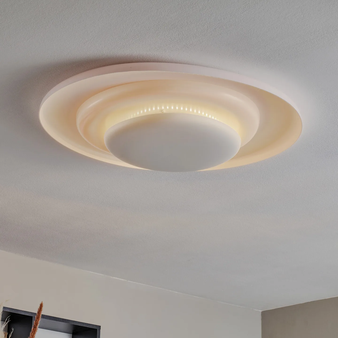 Bahia LED-Deckenlampe dimmbar, 76 cm - Foscarini - Wohnzimmer - Design - Kunststoff - Rund