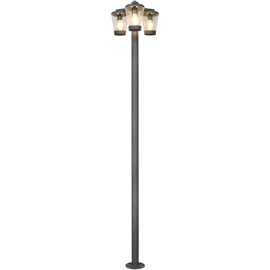 Stehlampe aussen Cagver Grau 44.6 cm 220 cm - Farbe: anthrazit - Material: Aluminium-Druckguss