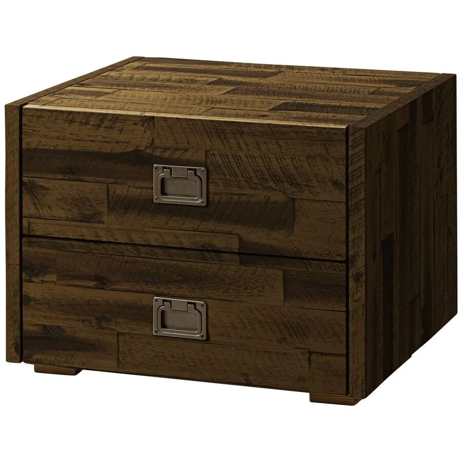Hasena Nachttisch Mervi Braun Holz 50 cm - Farbe: akazie