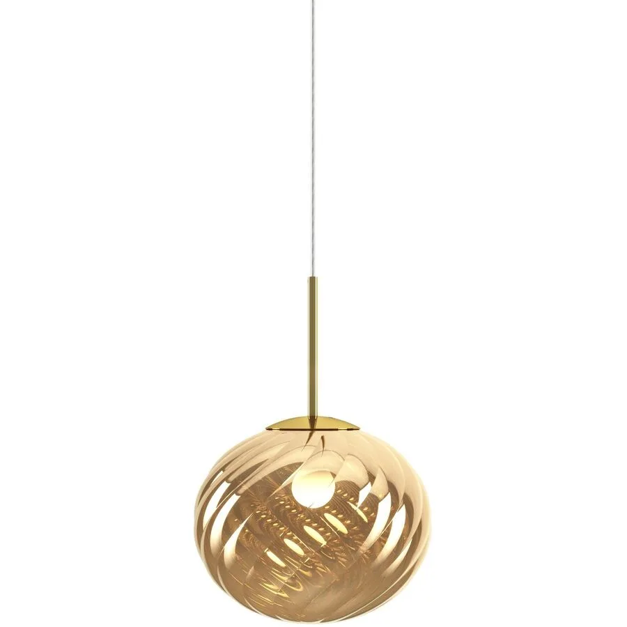 Tom Dixon Pendellampe Whirl Kunststoff gold 30cm - Material: Polycarbonat