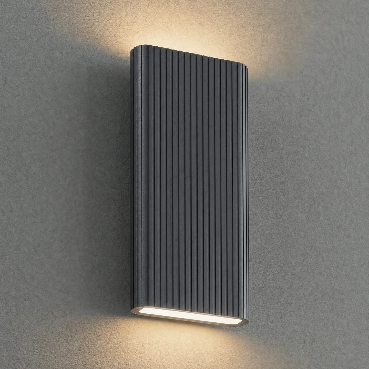 Raija LED-Außenwandlampe, anthrazit, 40 cm, CCT - Lucande - Modern - Aluminium - Eckig