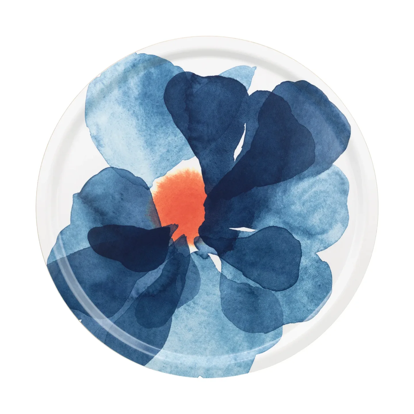 Marimekko Valssi Tablett Ø46 cm White-blue-orange