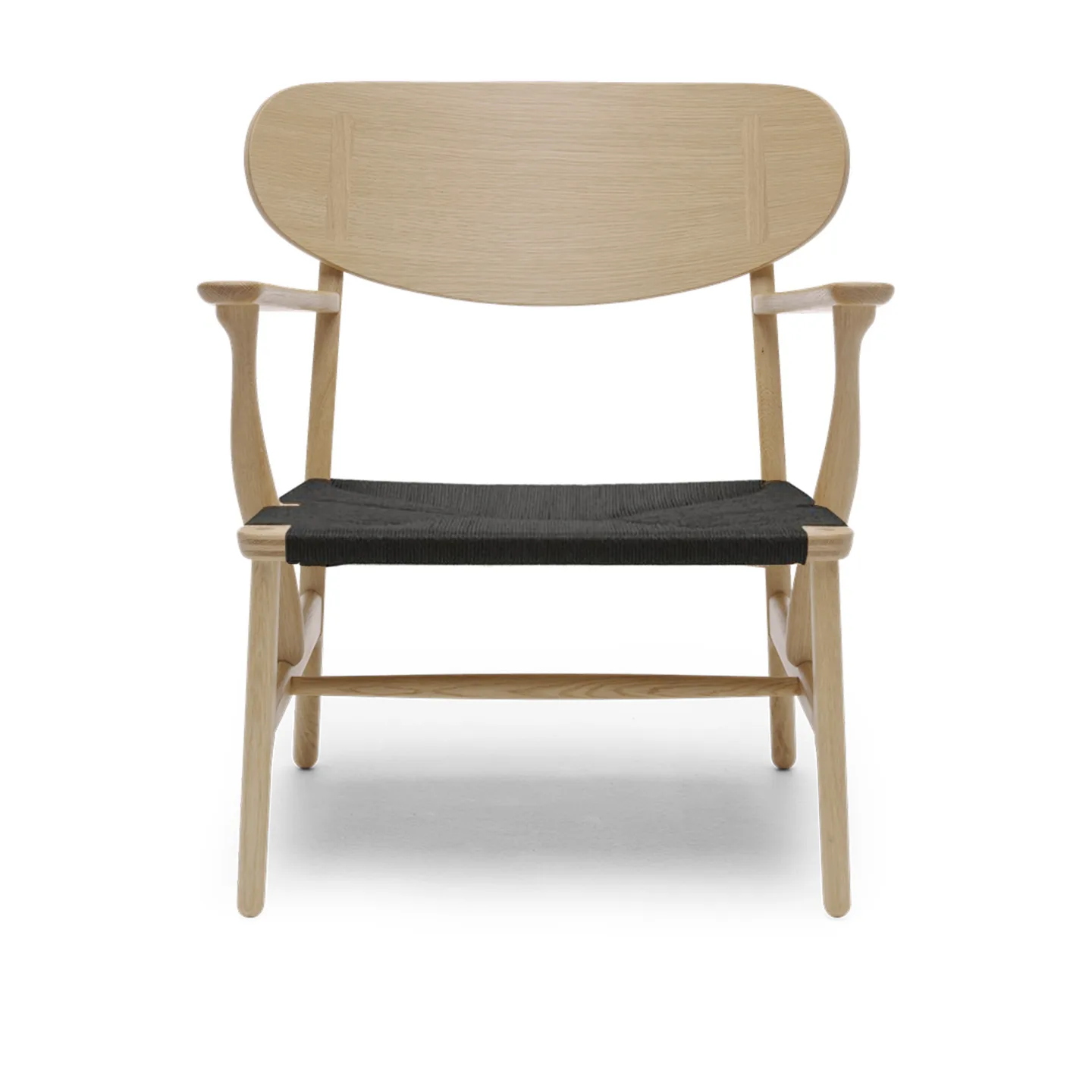 Carl Hansen - CH22, Soaped Oak, Chord Black - Fåtöljer - Hans J. Wegner - Träfärgad - Naturmaterial/Trä