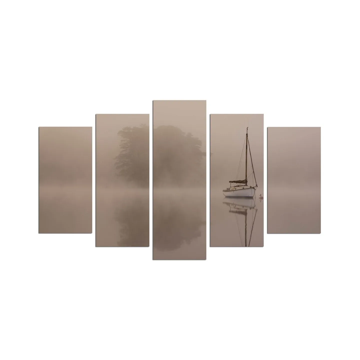 Dekorativ MDF-målning 5-Delar 20x60 cm - Flerfärgad
