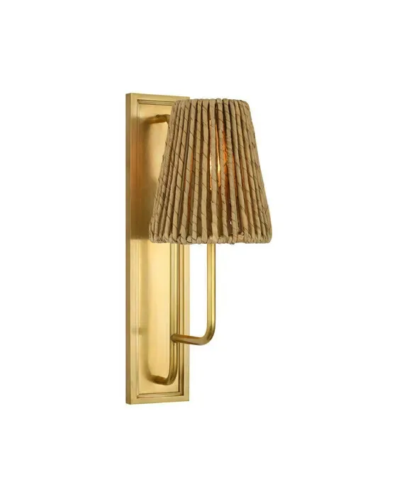 Rui Sconce Antique Brass/Abaca Shade