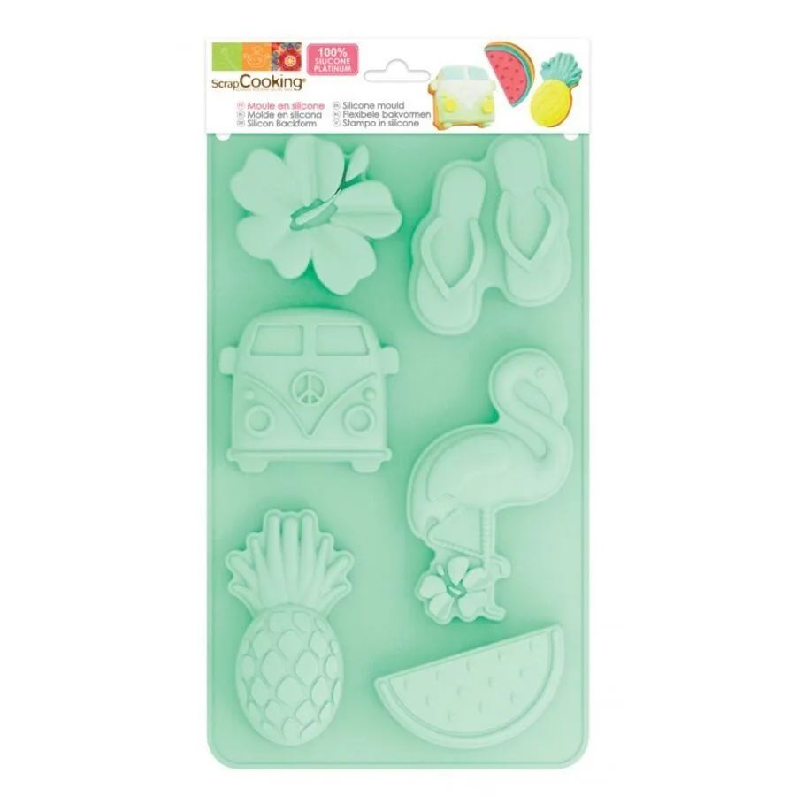 Scrap Cooking Back-/Auflaufform ScrapCooking mintgrün Silikon Eigene Form B 29.5 cm H 3.1 cm
