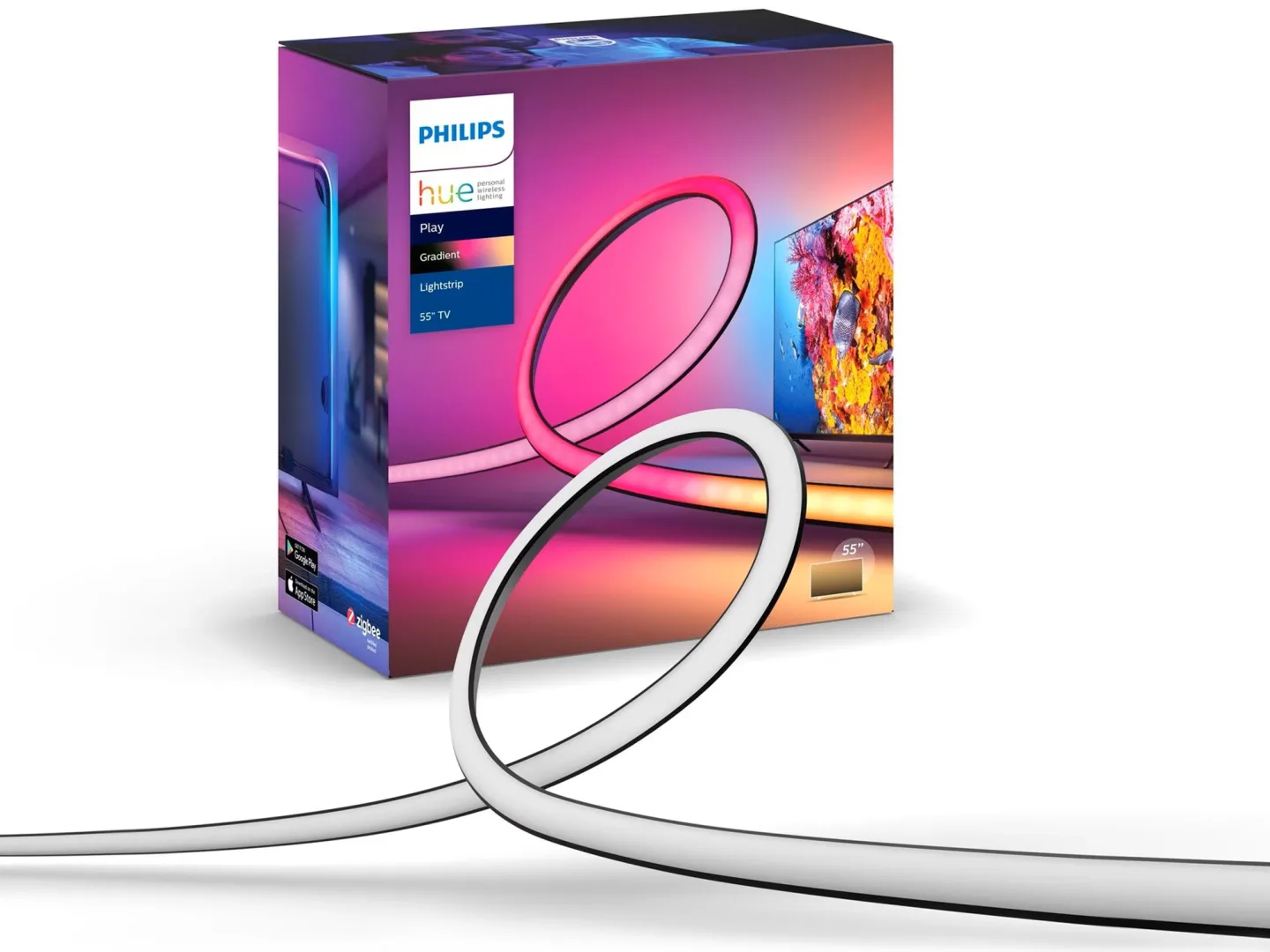 Alltron LED Stripe Play Gradient Lightstrip 55" Weiss | Schubiger Möbel