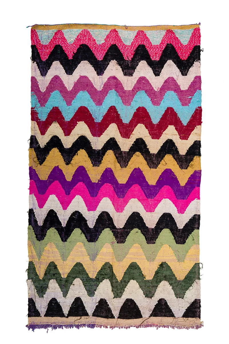Marokkansk Boucherouite-teppe 160 x 275 cm (Størrelse: 160 x 275 cm)