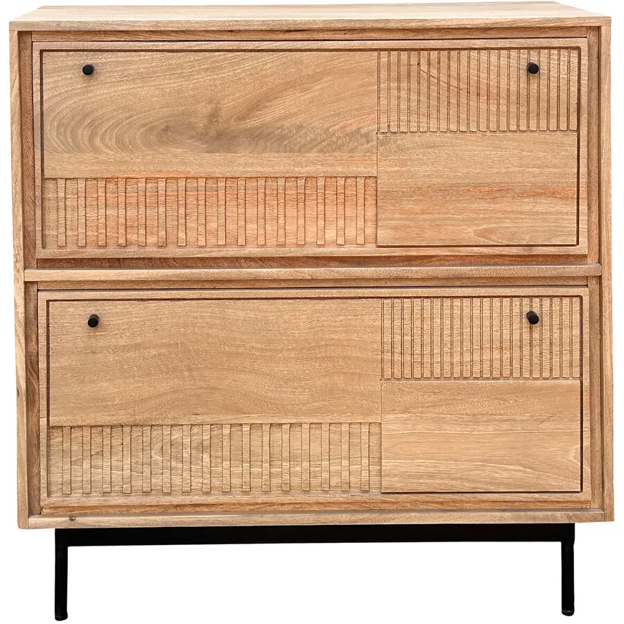 Schuhschrank Seka natur Mangoholz B 85 H 90 cm