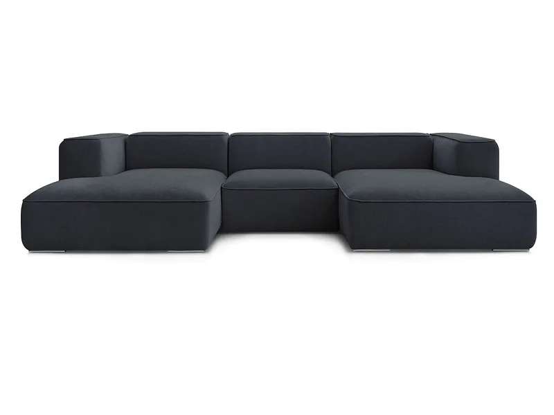 Wohnlandschaft BOBOCHIC ZEPHYR Stoff mit Textur dunkelblau