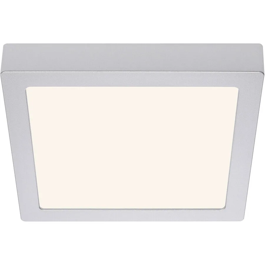 Deckenlampe Cissione Grau Kunststoff/Metall 23 cm 3 cm - Farbe: chrom matt - LED - Lichtfarbe: Warmweiss - Material: Metall/Kunststoff - Deckenlampe-