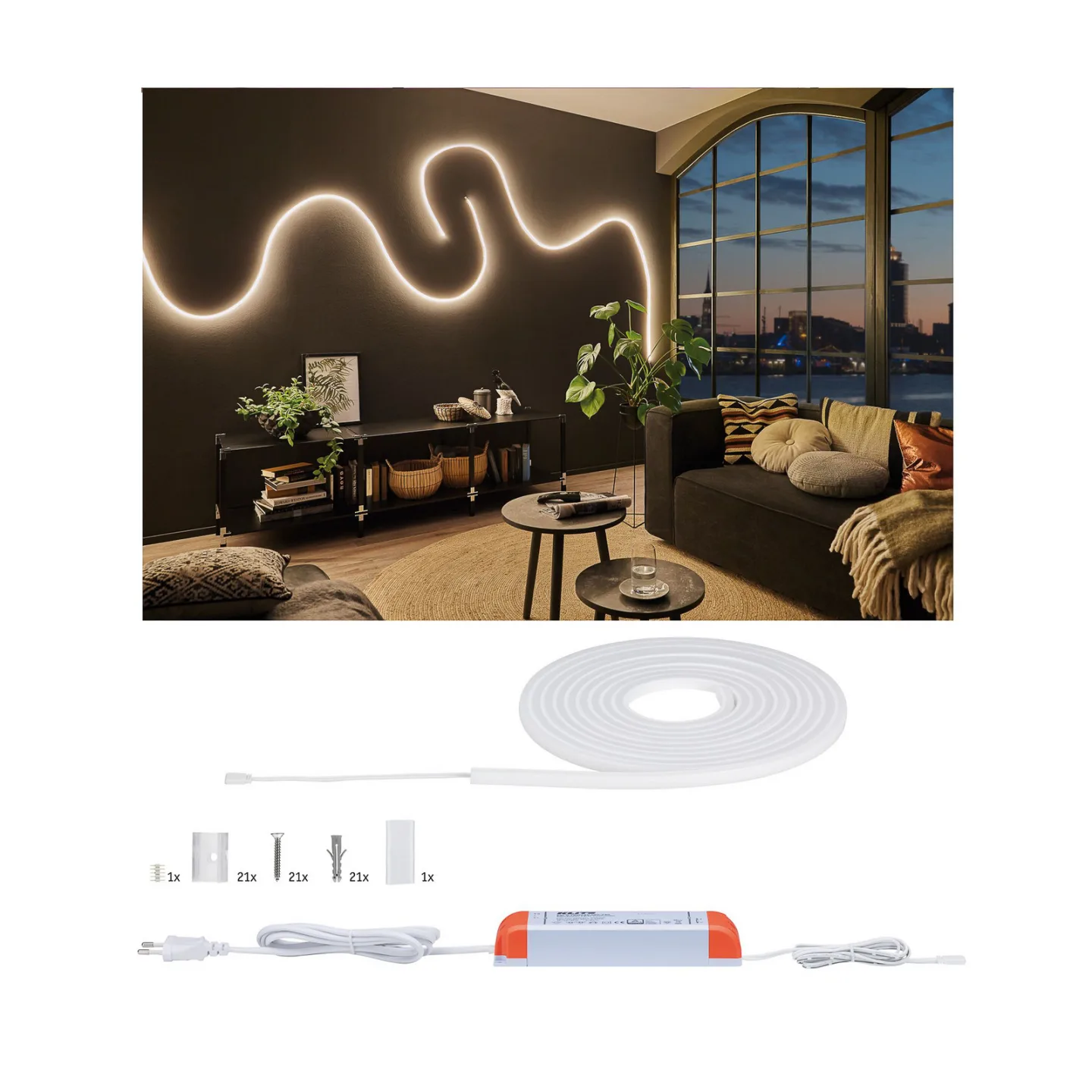 MaxLED Flow LED Strip 5m Basic Set White - Paulmann - Vardagsrum - Modern - Plast