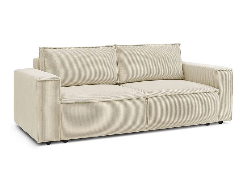 3er Sofa BOBOCHIC NIHAD Cord-Stoff beige