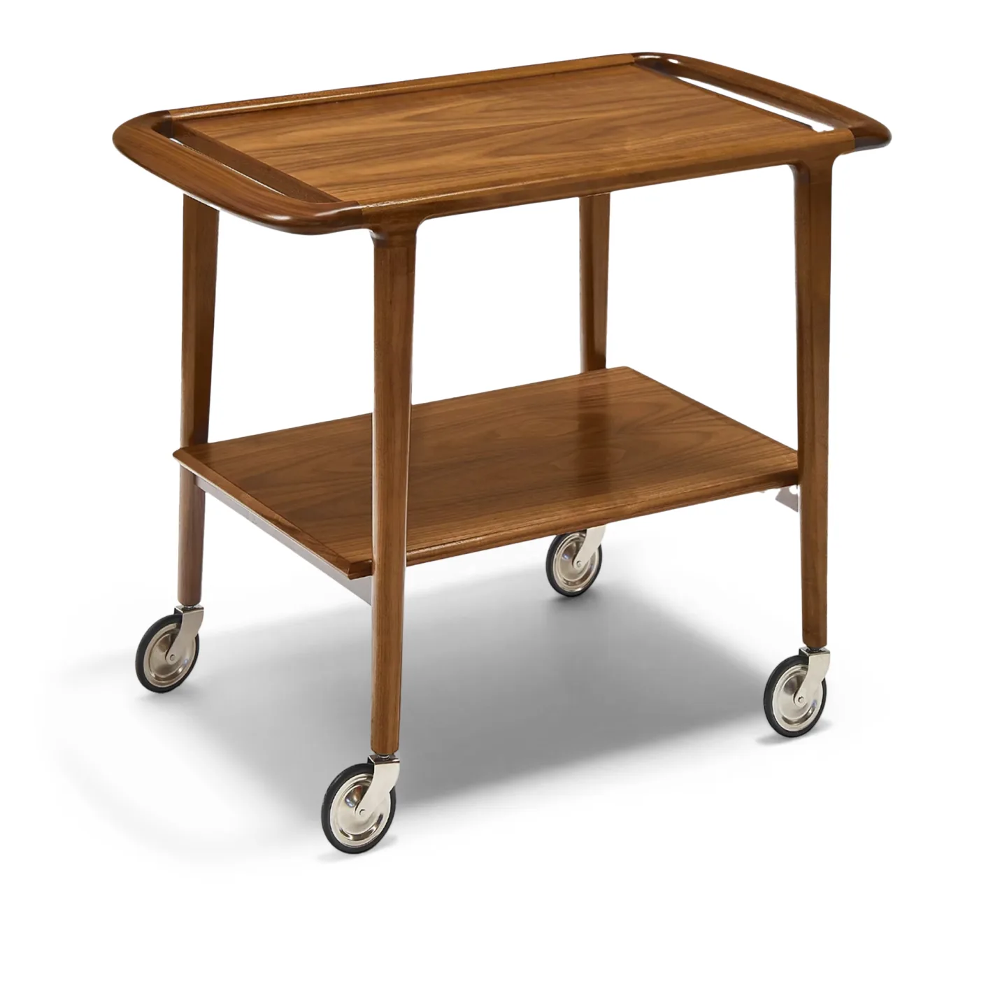 J.L. Møller - Model 44 serving trolley Walnut, Lacq - Serveringsvagnar - Niels Otto Møller - Träfärgad - Trä
