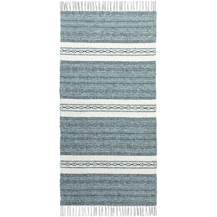 HORREDSMATTAN Teppich Asta grau Streifen Mischgewebe 150 x 180 cm