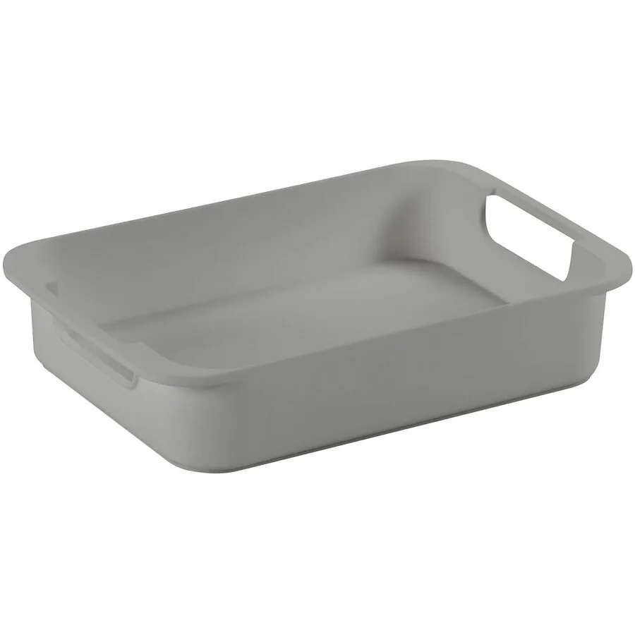Box Sigma home hellgrau Kunststoff B 24.4 cm H 4.4 cm