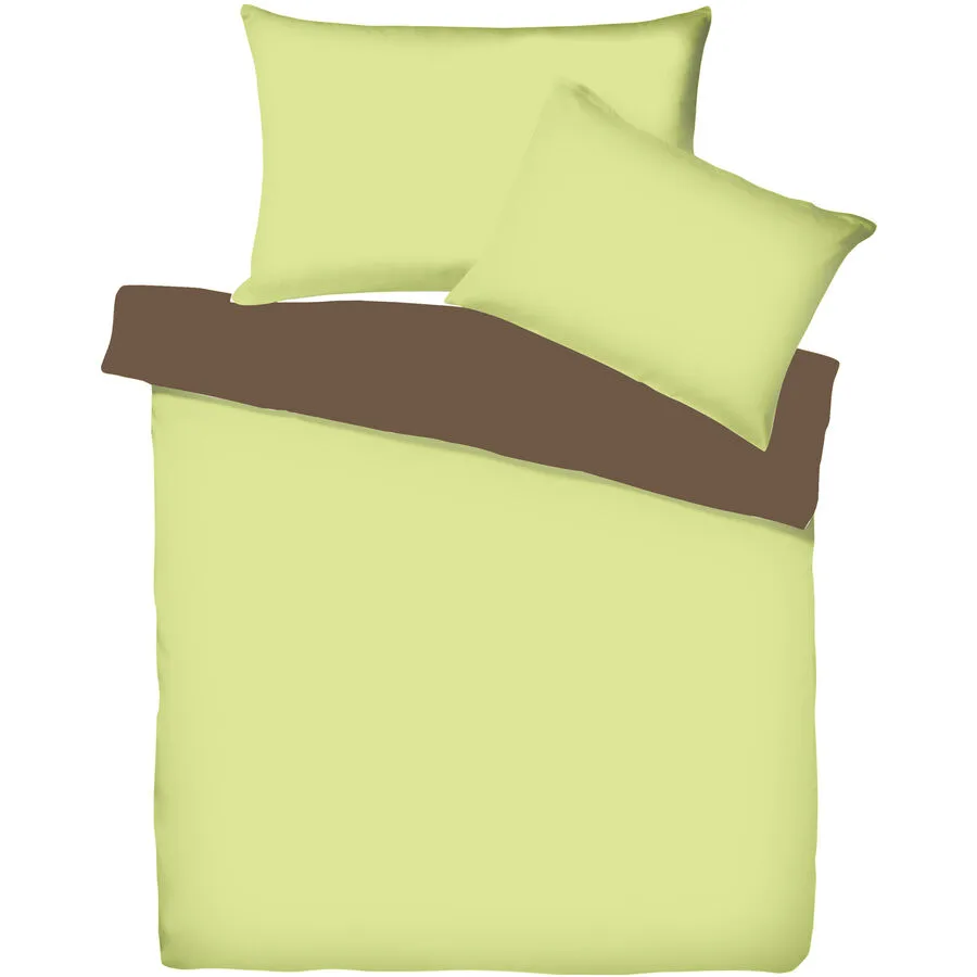 Living Home Kissenbezug Uni Doubleface Limone/Tabak Einfarbig Baumwolle B 65 T 100 cm