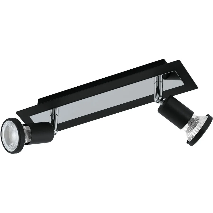 Eglo Spot Sarria Schwarz/Grau Stahl 7 cm - Farbe: schwarz/chrom