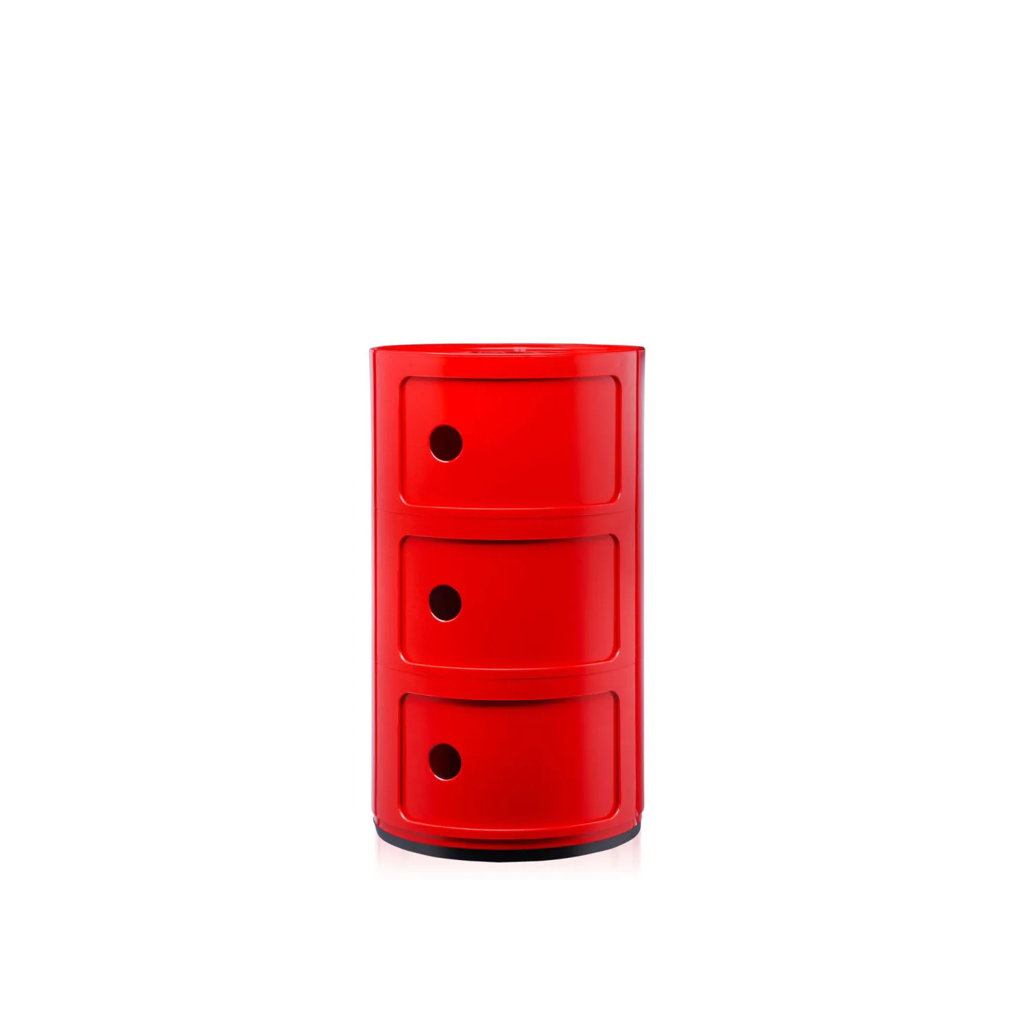 Kartell - Componibili 4967, Red, 3 Compartments - Hurtsar - Anna Castelli Ferrieri - Röd - Plast