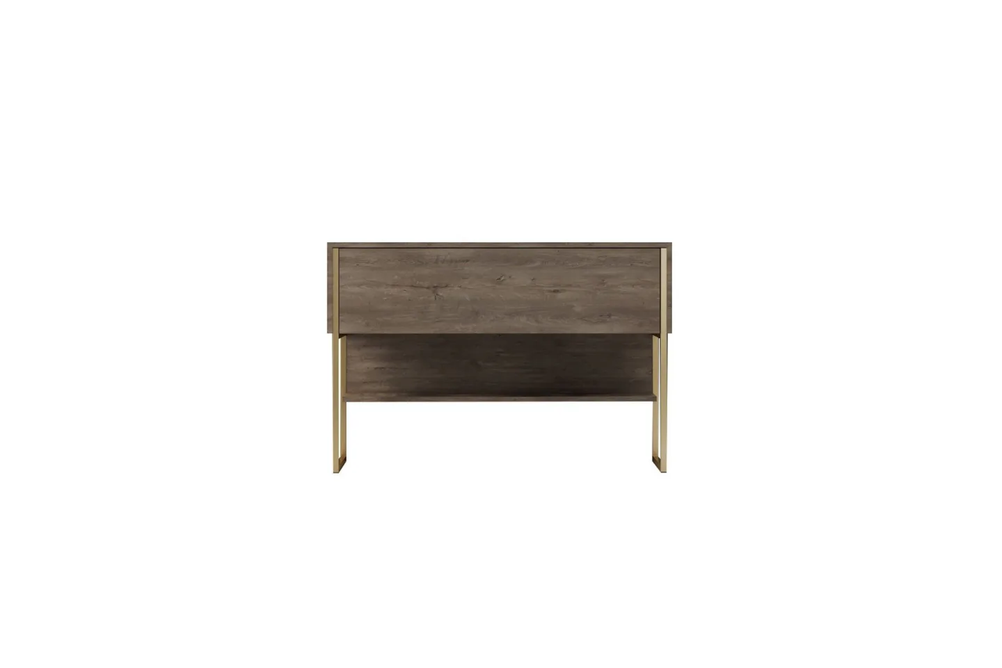 Luxe Byrå 120 cm - Guld/Valnöt
