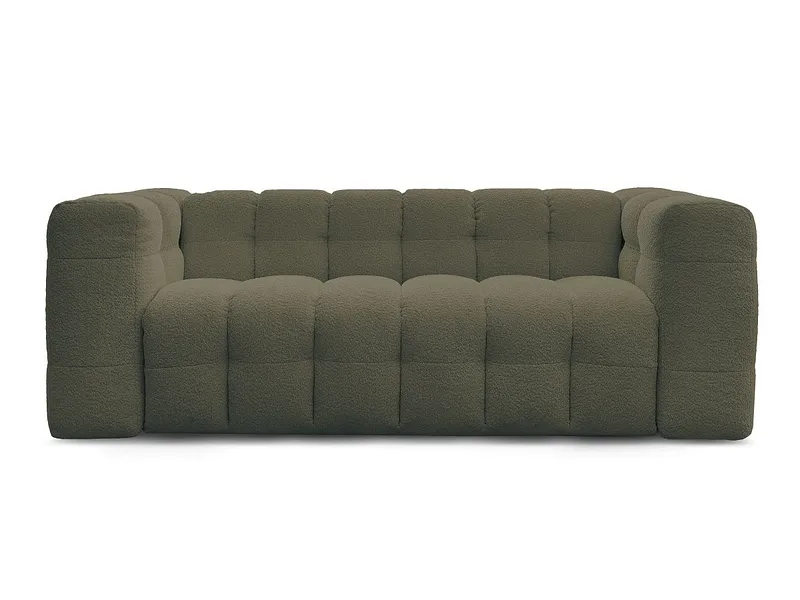 3er Sofa BOBOCHIC CLOUD Boucle-Stoff grün