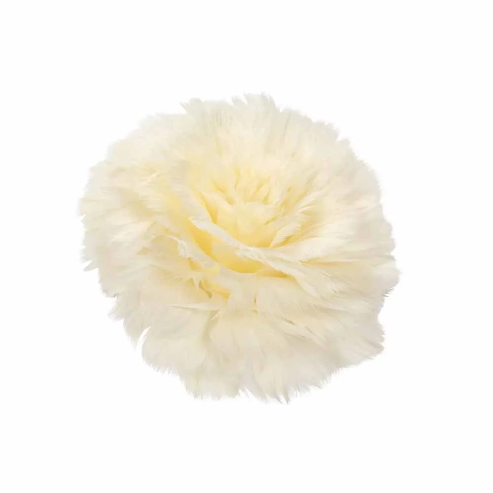 Fjäderblomma med clip Vanilj