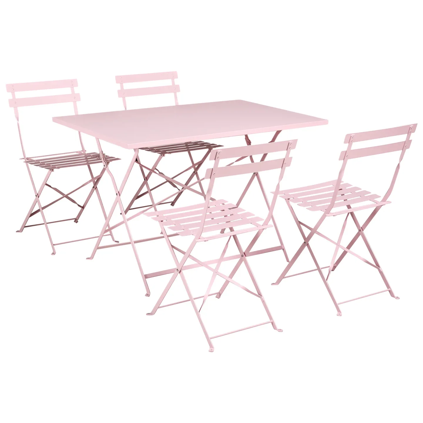 Matgrupp utomhus 4-Sits Fiori Fällbar - pastellrosa