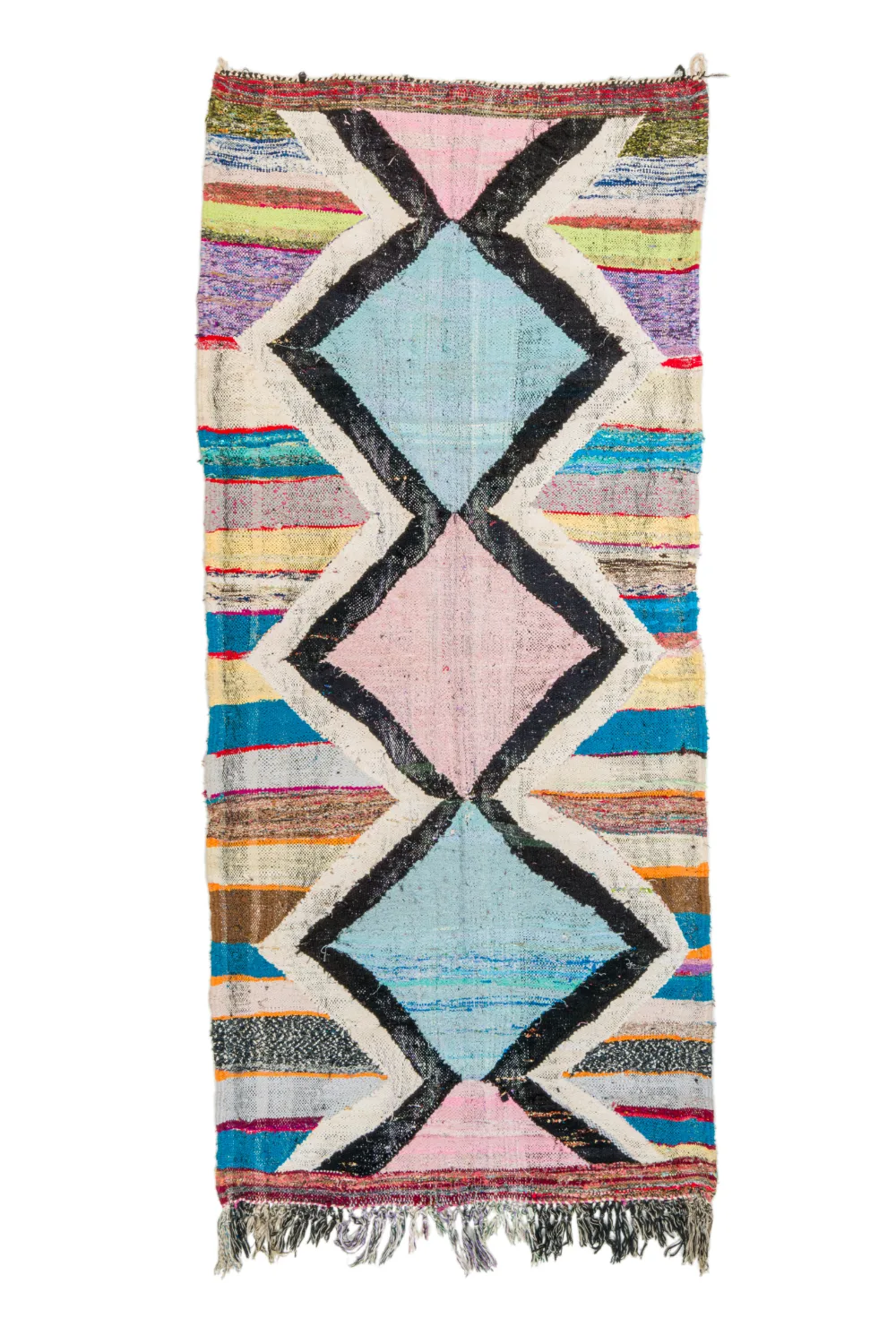 Marokkansk Boucherouite-teppe 120 x 275 cm (Størrelse: 120 x 275 cm)