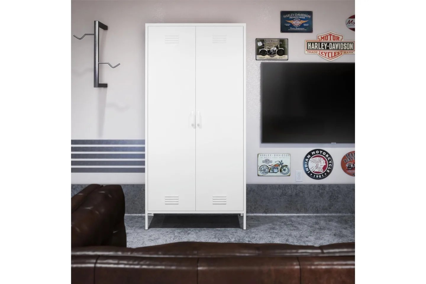 Mission District Highboard Vit - Dorel Home