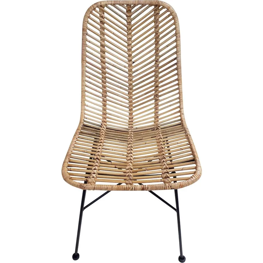 Schalenstuhl 2er-Set Tan natur Rattan