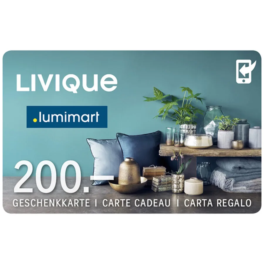 Geschenkkarte (200 CHF) - Farbe: diverse - Material: Kunststoff