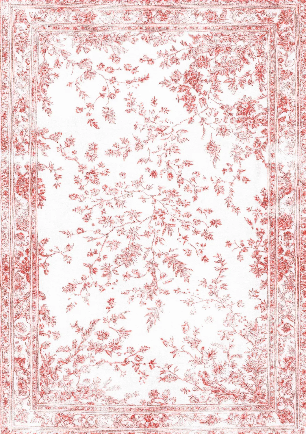 Wilton-teppe - Tulum (rosa/hvit) (Størrelse: 240 x 340 cm)