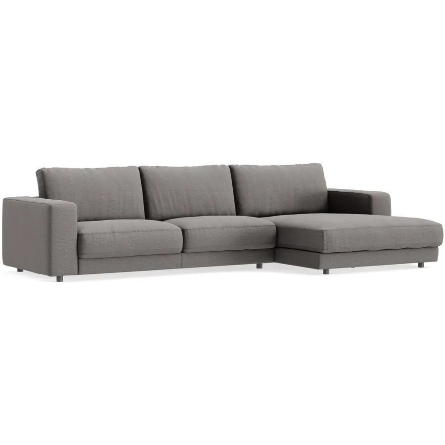 Ecksofa Ava Rechts Bezug: 100% Polyester stone B 330 T 170 cm - Möbel Konfigurator: Traummöbel individuell zusammenstellen