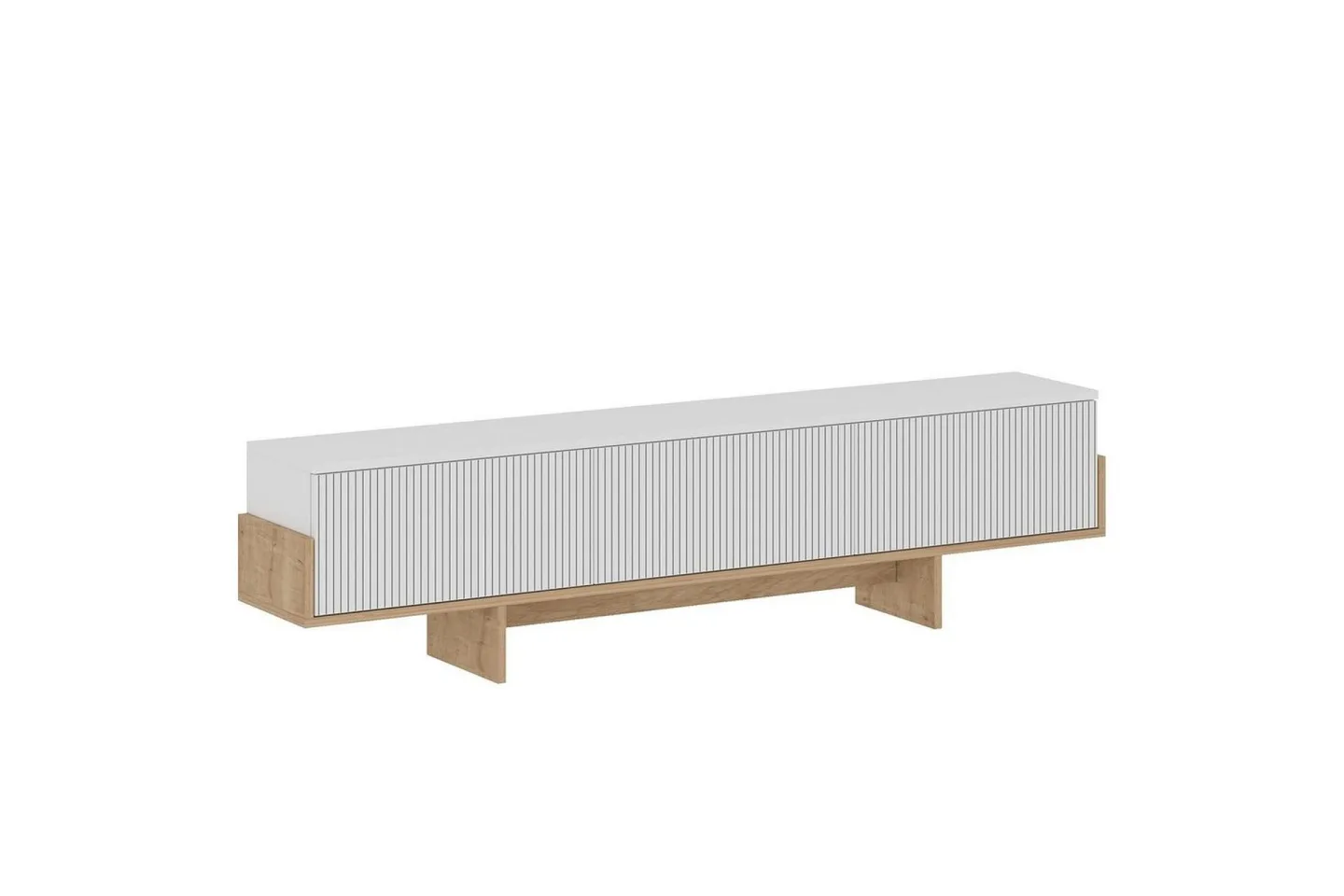 Brin Tv-bänk 180 cm - Natur/Vit