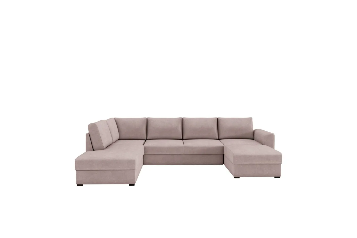 Taberk Bäddsoffa med Divan och Schäslong 4-sits - Rosa