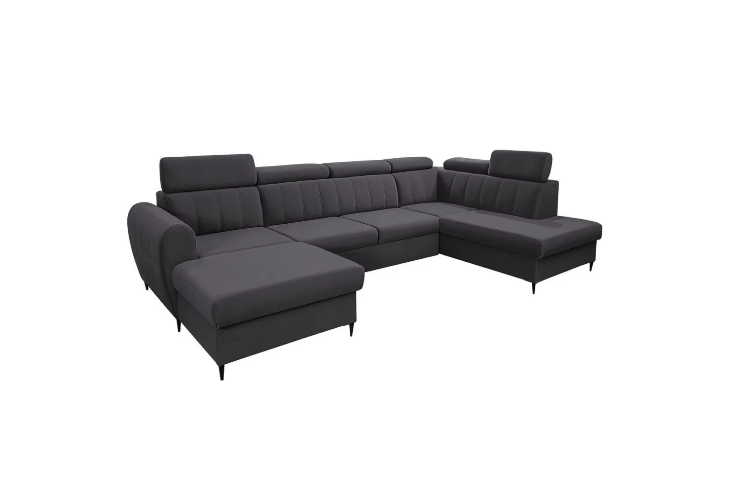 Hoffman Soffa med Divan och Schäslong 4-sits - Mörkgrå