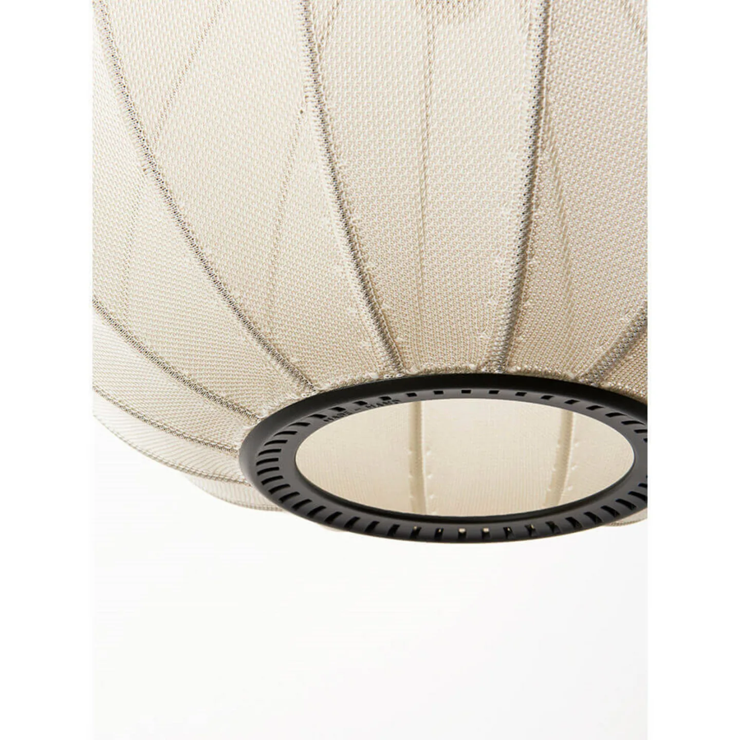 Knit-Wit 45 Round Pendelleuchte Pearl White - Made By Hand - Schlafzimmer - Aluminium