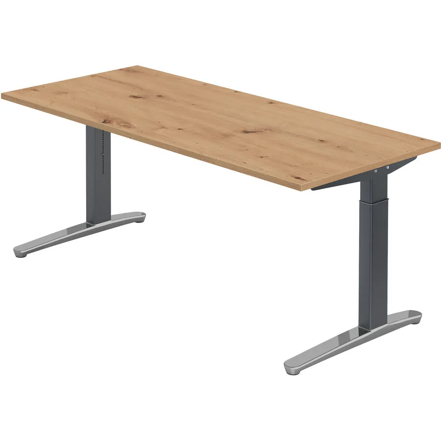 Schreibtisch Office Asteiche Holzwerkstoff B 180 T 80 cm