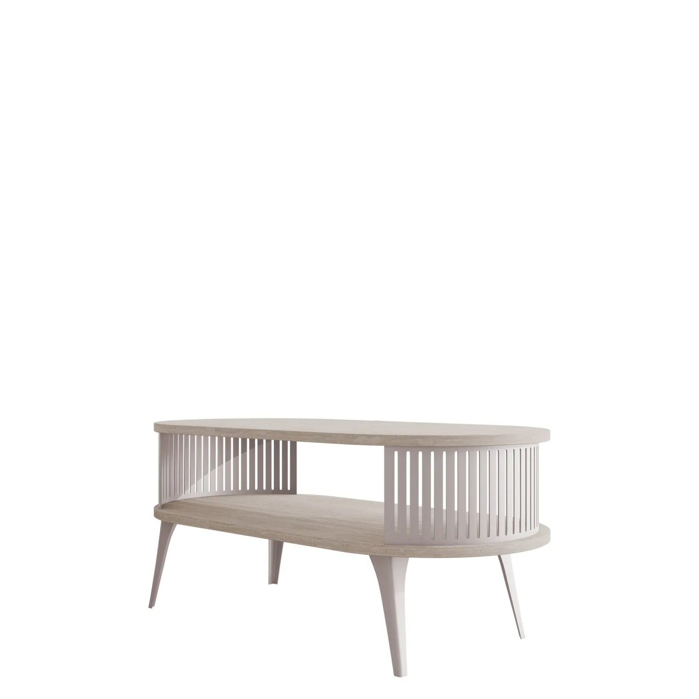 Galia Soffbord 100 cm Oval - Beige|brun