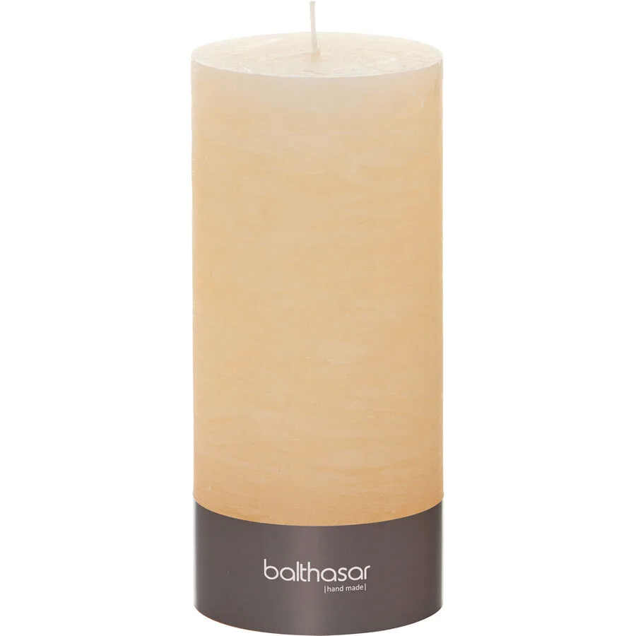 Balthasar Kerze Rustico ecru H20 cm D9 cm, Brenndauer 120h - Farbe: taupe - Material: Wachs