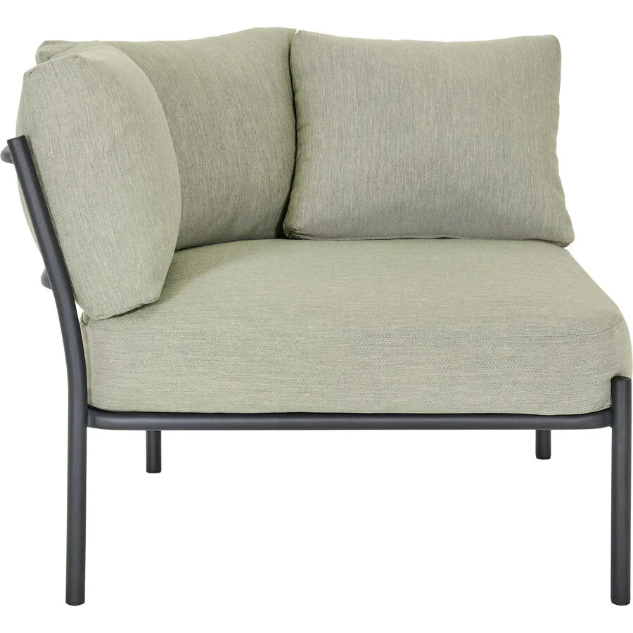 Loungeelement Viano schwarz/olefin grün Stahl 1 B 80 T 80 cm