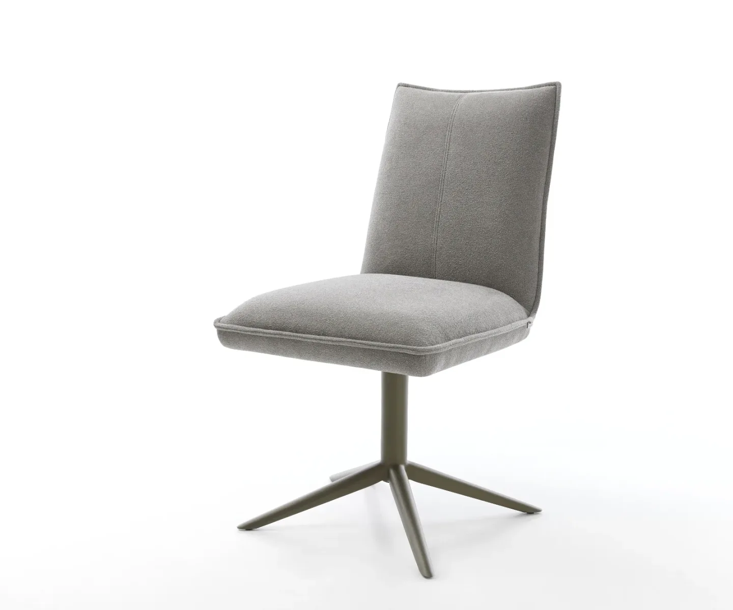 Drehstuhl Lelio-Flex Strukturstoff Soft Grau Fußkreuz Effektfinish Titan 360° drehbar Wippfunktion Taschenfederkern