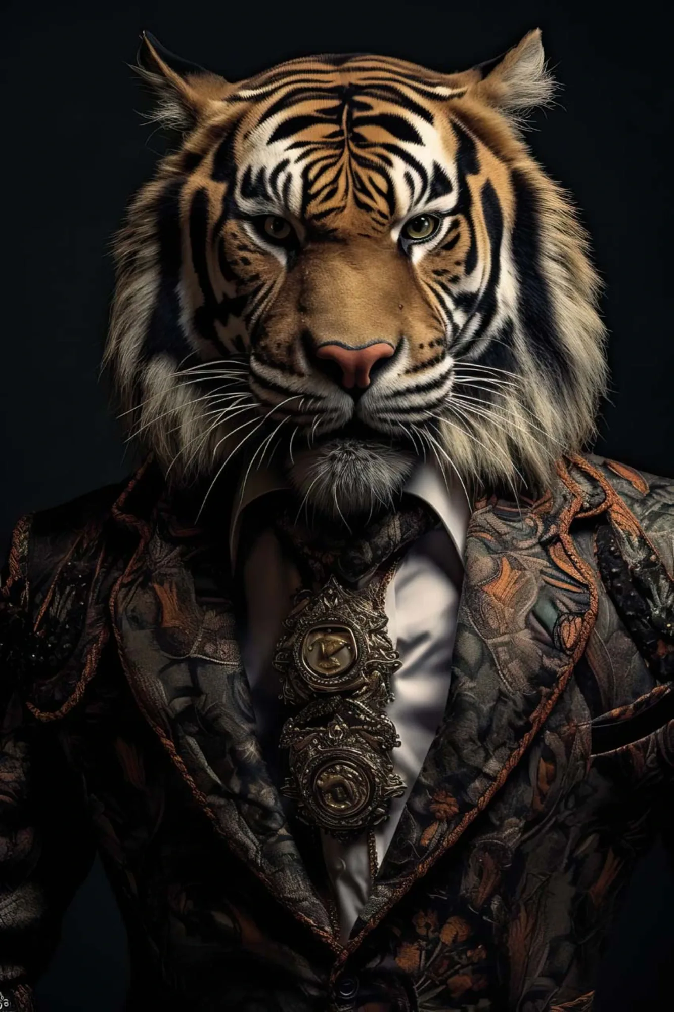 image LAND Glasbild Portrait of a Tiger | Schubiger Möbel