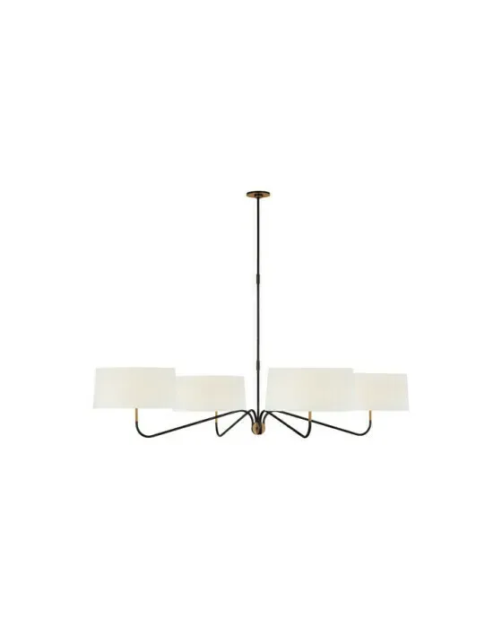 Canto Grande Four Arm Chandelier Bronze/Brasss