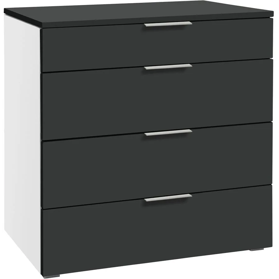 Hasena Kommode Sipi Anthrazit, Weiss MDF B 90 H 85 cm