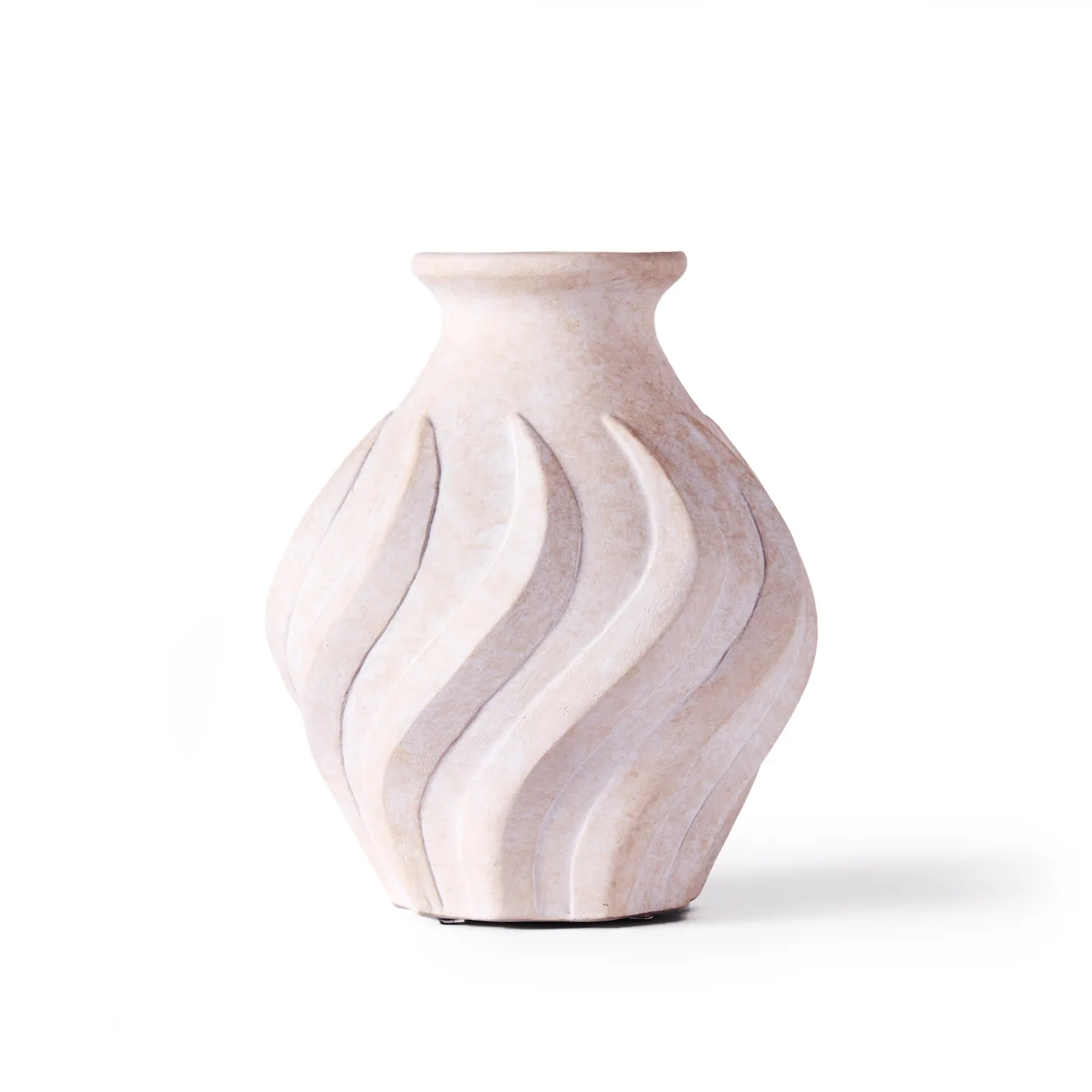 Dusty Deco - Swirl Vase Small, White - Vaser - Edin & Lina Kjellvertz - Vit