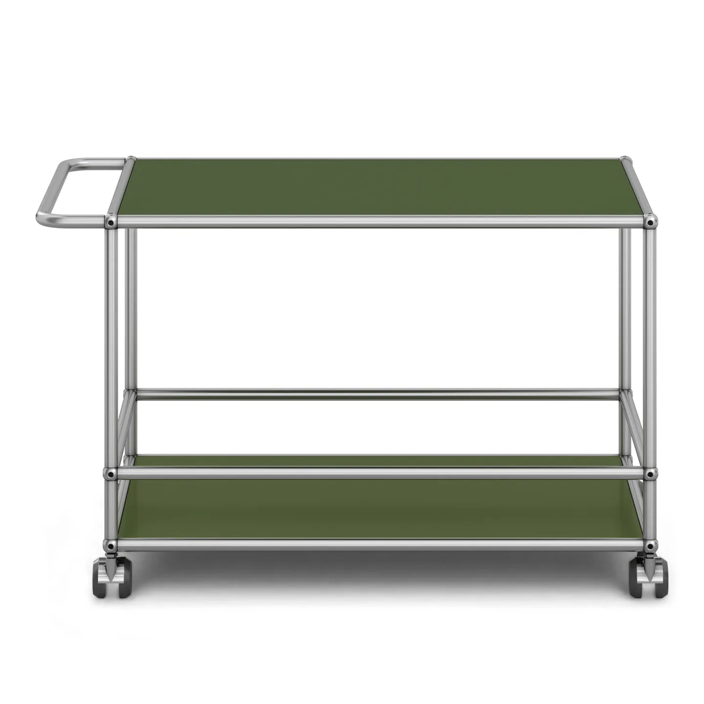 USM - USM Haller Serving Trolley L Olive Green - Serveringsvagnar - Fritz Haller & Paul Schärer - Grön - Metall