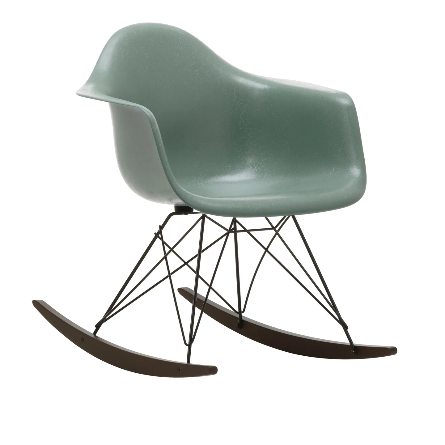 Vitra - Eames Fiberglass Armchair RAR - 06 Raw Umber - Basic Dark - Dark Maple - Matstolar - Charles & Ray Eames - Grå - Metall/Trä/Syntetiskt