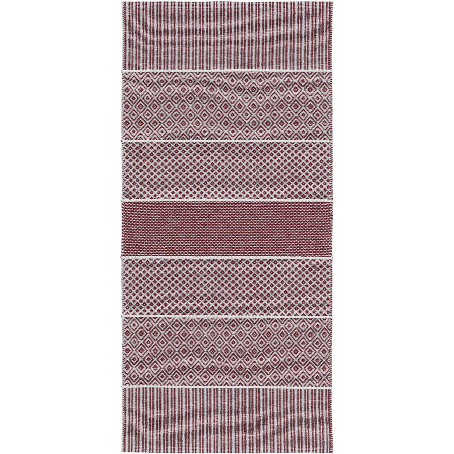 HORREDSMATTAN Outdoor-Teppich Alfie rot Streifen PVC 70 x 100 cm